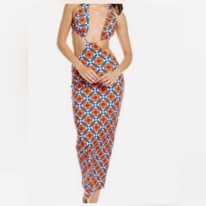 WeWoreWhat Colorful Geometric Maxi Dress